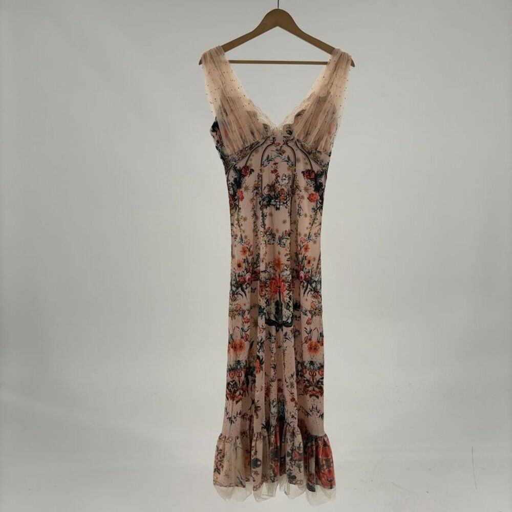 Miss Rosier Floral Lace Mesh Overlay Maxi Dress